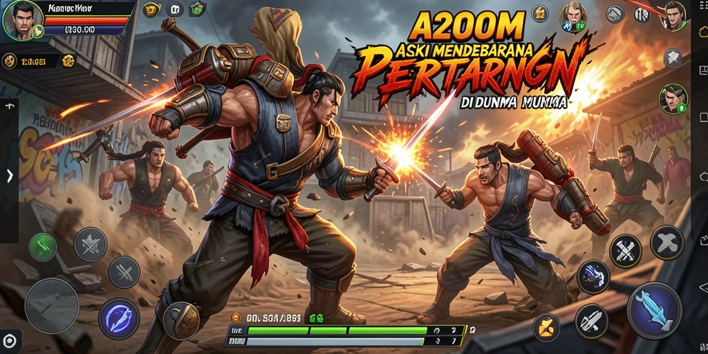 Tampilan gameplay seru dan mendebarkan di A200M.