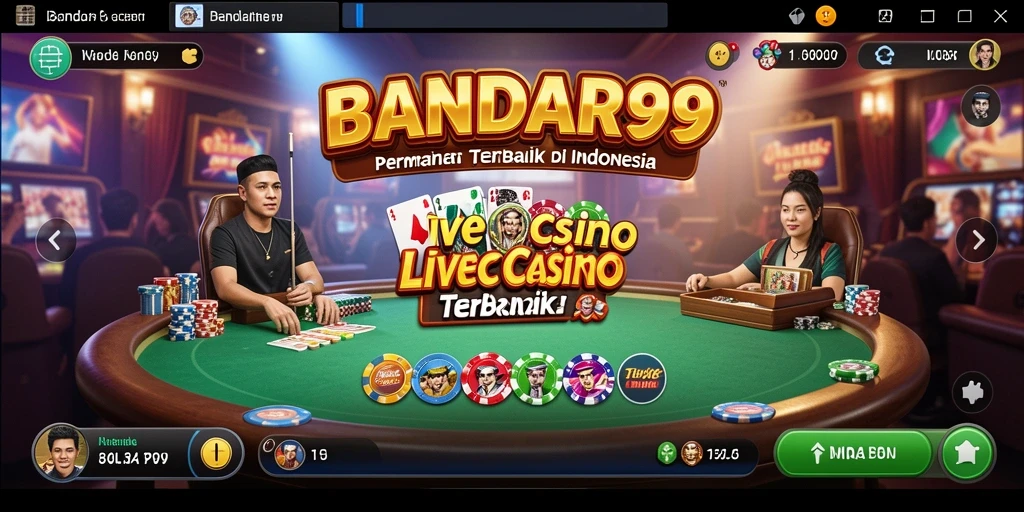 Tampilan gameplay Live Casino BANDAR99 yang menakjubkan dan interaktif.