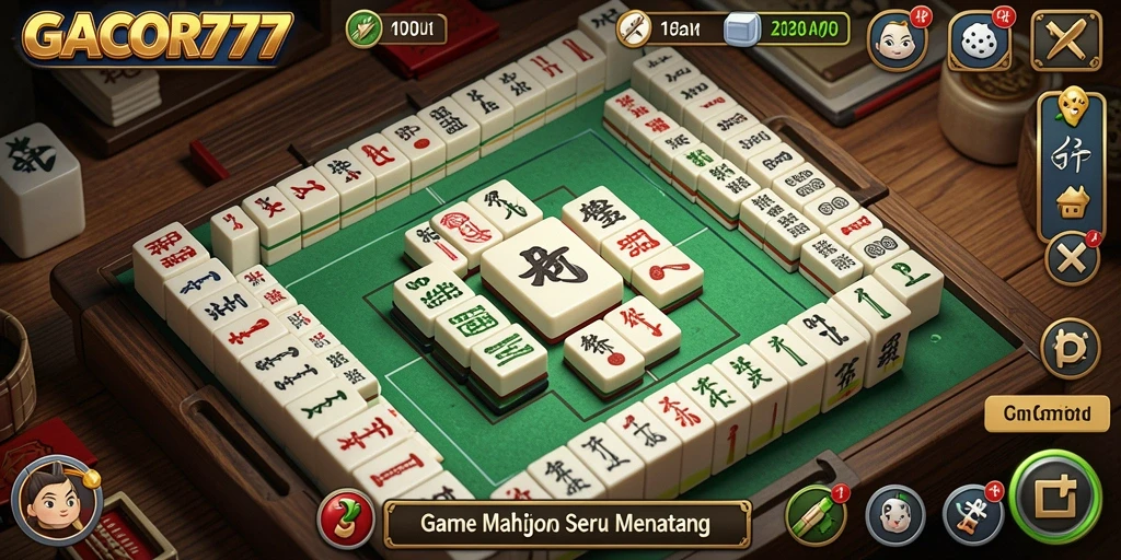 Tampilan gameplay seru GACOR777 dalam permainan Mahjong.