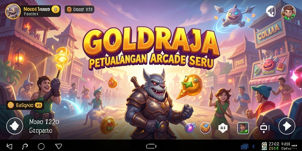 GOLDRAJA menampilkan gameplay Arcade yang cepat dan penuh aksi.