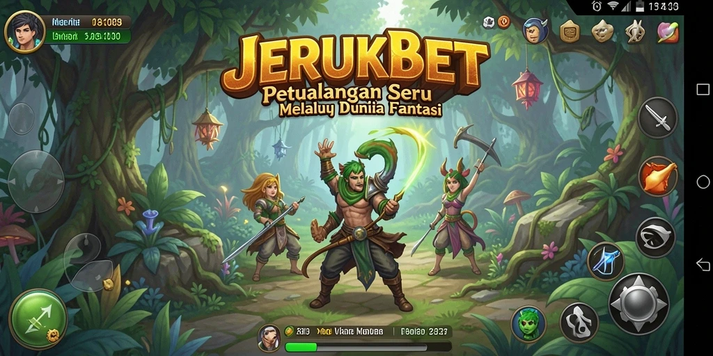 Tampilan gameplay JERUKBET yang penuh aksi dan petualangan.