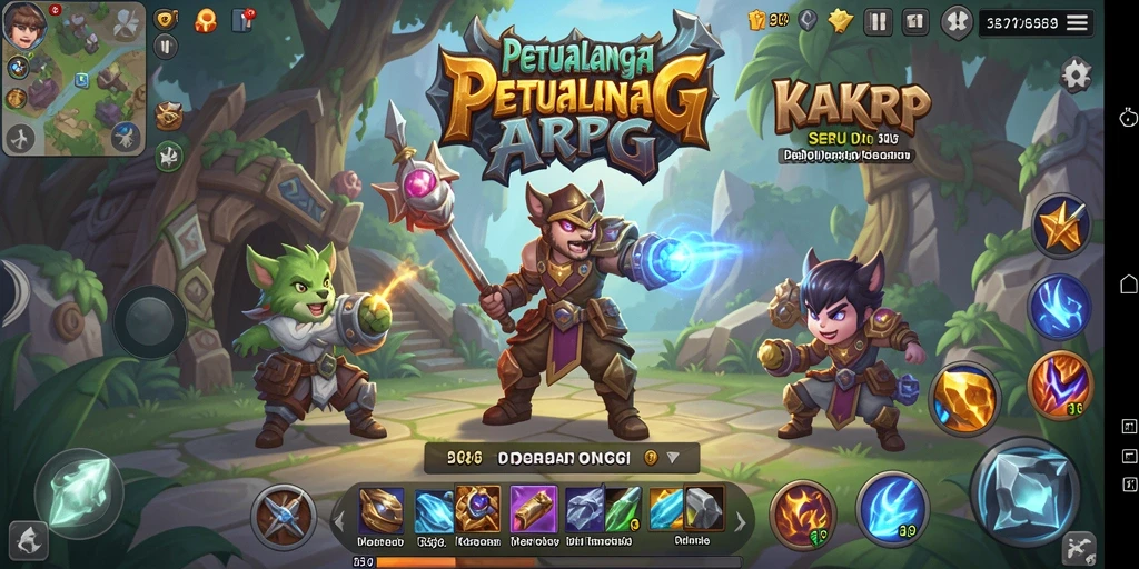 Tampilan gameplay KAKRP yang penuh aksi dan grafis menawan.