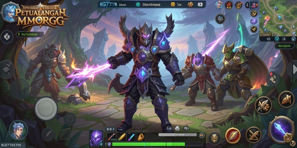Screenshot gameplay KG778 yang menampilkan petualangan seru di dunia MMORPG.