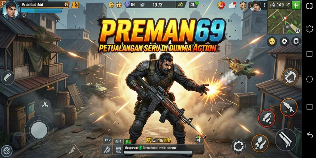 Tampilan gameplay PREMAN69 menampilkan aksi seru dan grafis menarik.