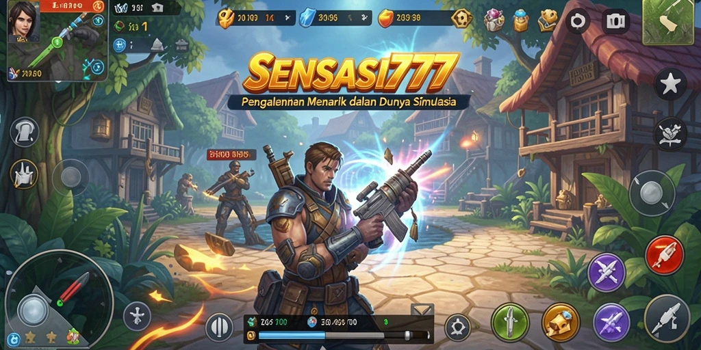 Screenshot gameplay SENSASI777 yang menunjukkan suasana simulasi yang mendalam.