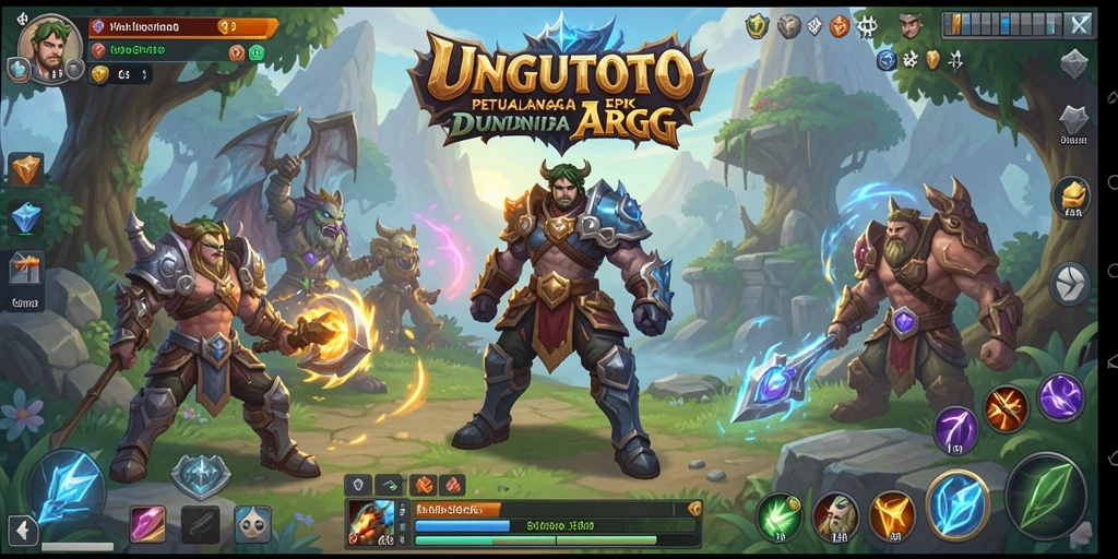 Tampilan gameplay seru di UNGUTOTO dengan aksi dan petualangan mendebarkan.