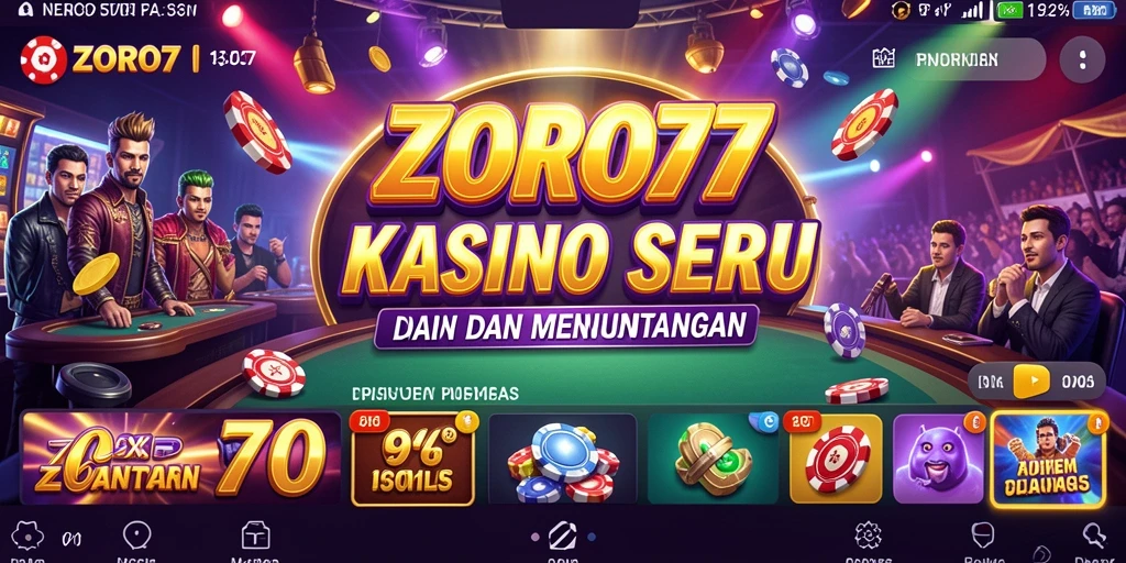Tampilan gameplay menarik dari aplikasi Kasino ZORO77.